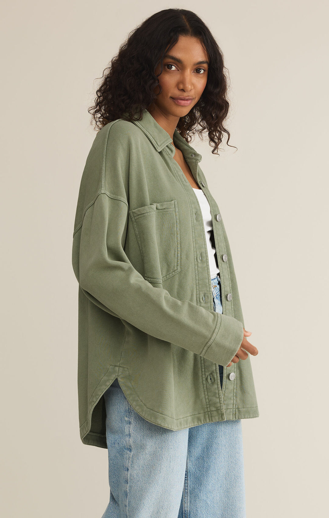 All Day Knit Jacket in Avocado