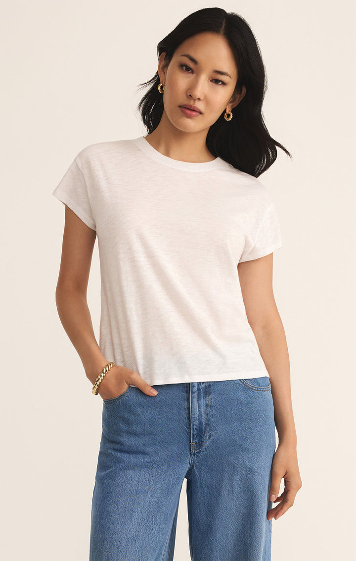 Modern Slub Tee in White