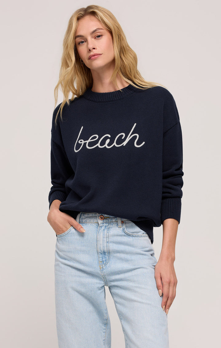 Beach Boyfriend Sweater in Eclipse