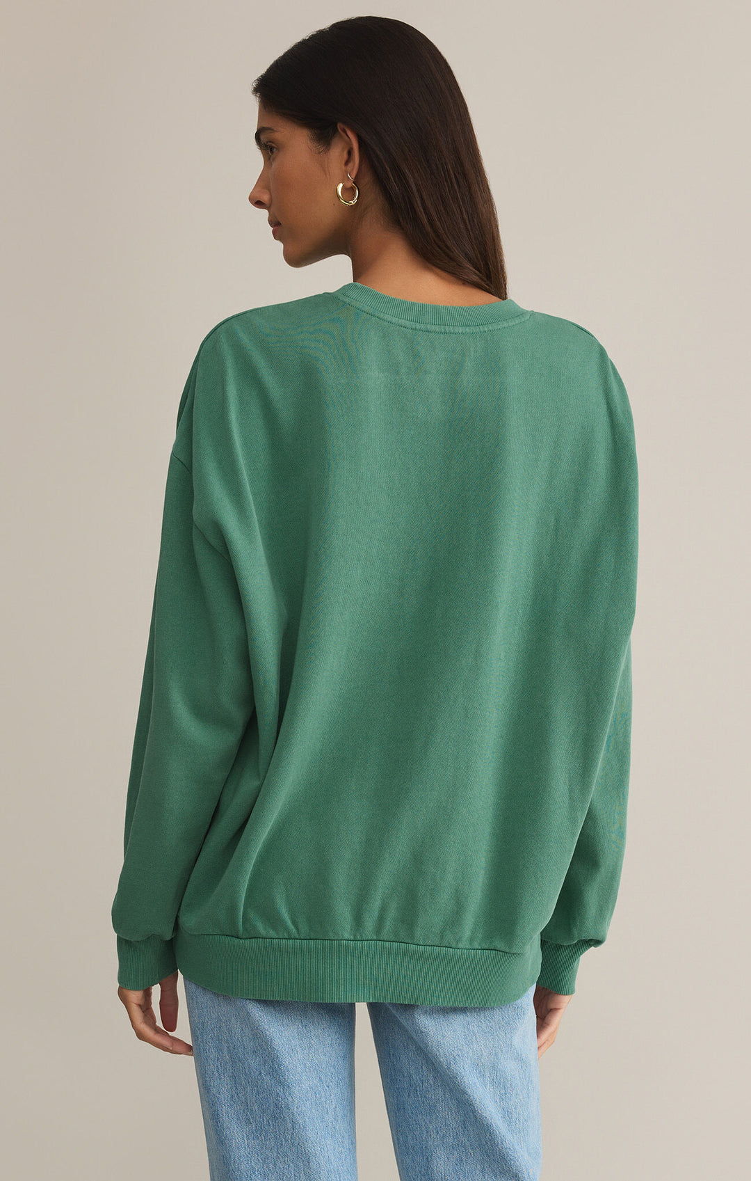 Sail Away Sunday Sweatshirt in Green