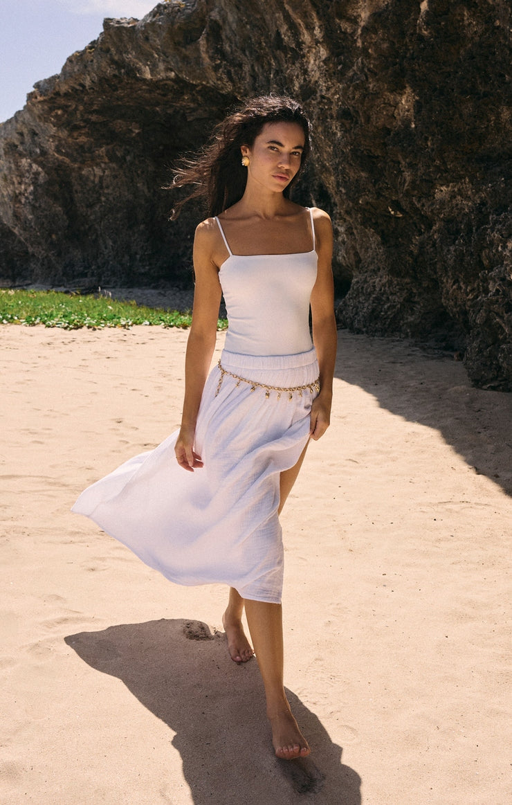 Reina Airy Skirt in White