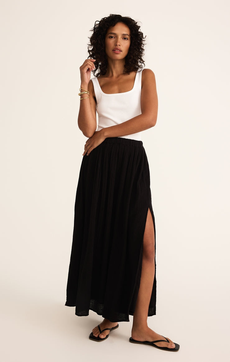Reina Airy Skirt in Black