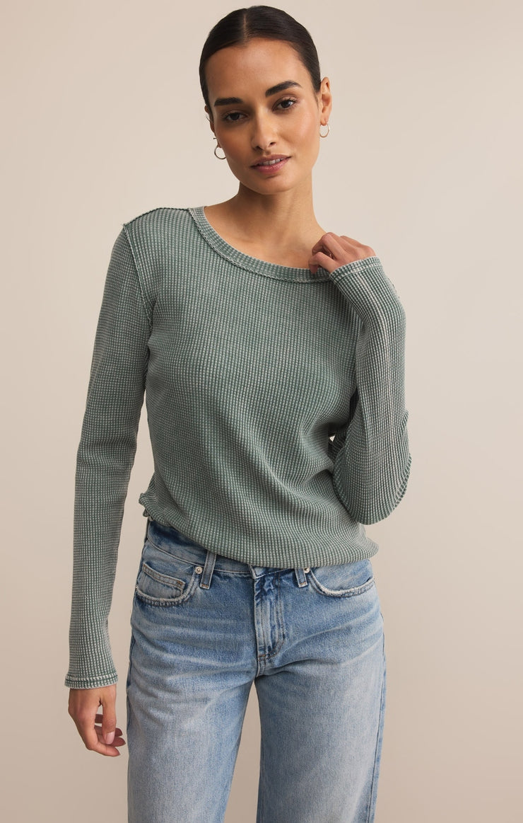 Arlet Mini Thermal Top in Hunter Green