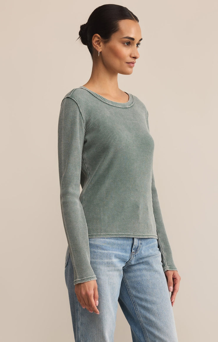 Arlet Mini Thermal Top in Hunter Green