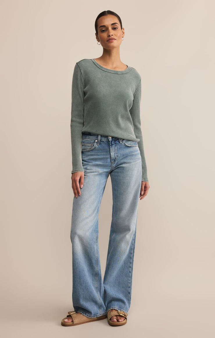 Arlet Mini Thermal Top in Hunter Green
