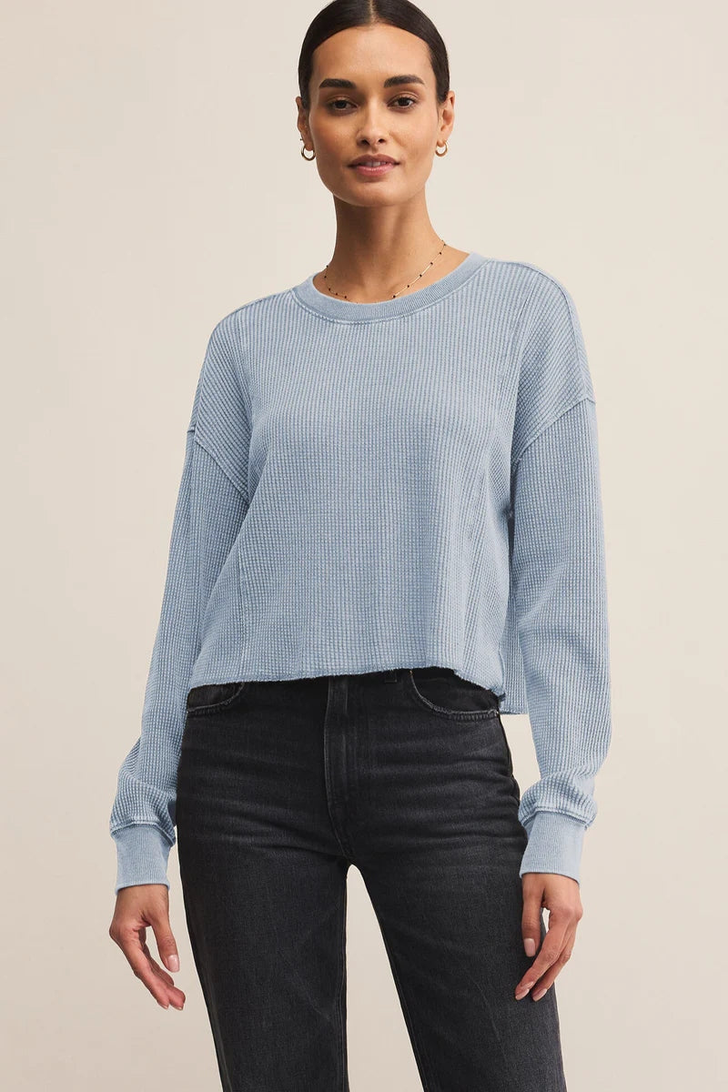 Angel Mini Thermal Top in Washed Indigo
