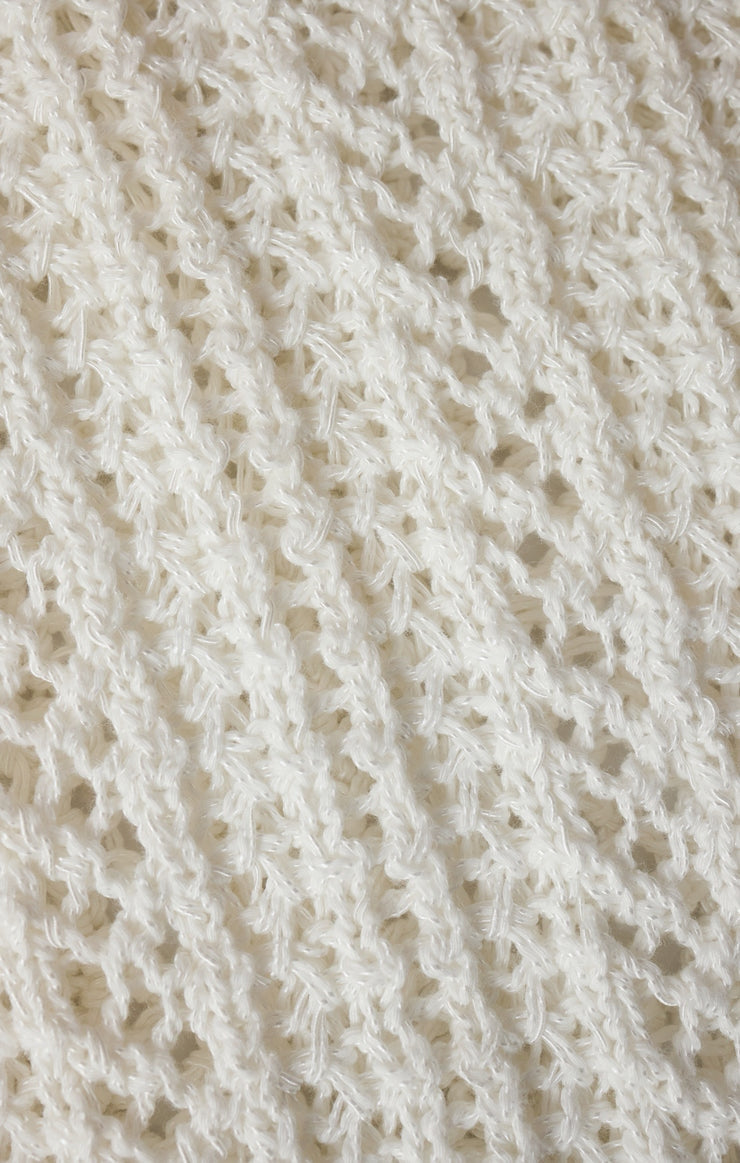 Ballast Cropped Crochet Top in White