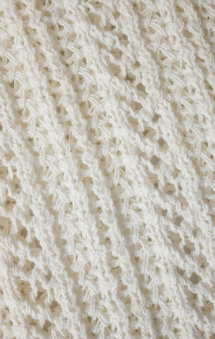 Ballast Cropped Crochet Top in White