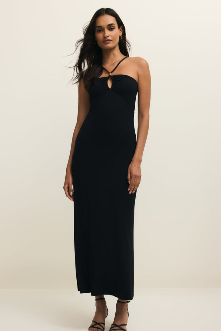 Astoria Midi Dress in Black
