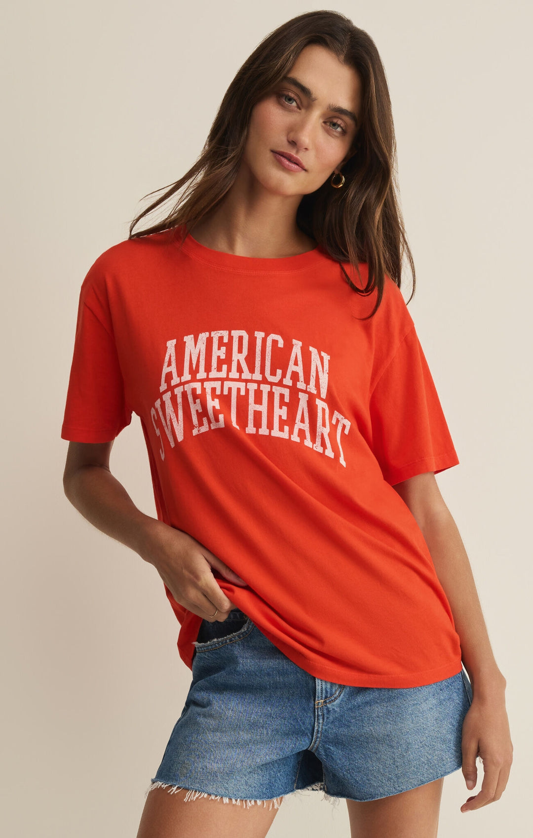 Sweetheart Boyfriend Tee in Lychee