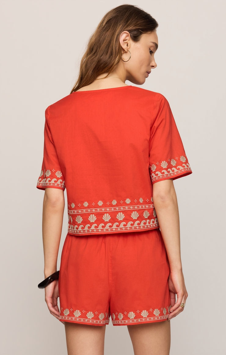 Cast of Waves Top in Lychee