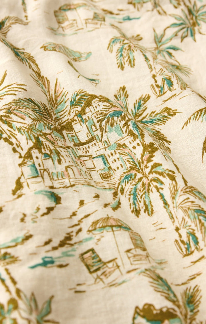 Overlook Tiki Tide Linen Pants in Isand Coconut