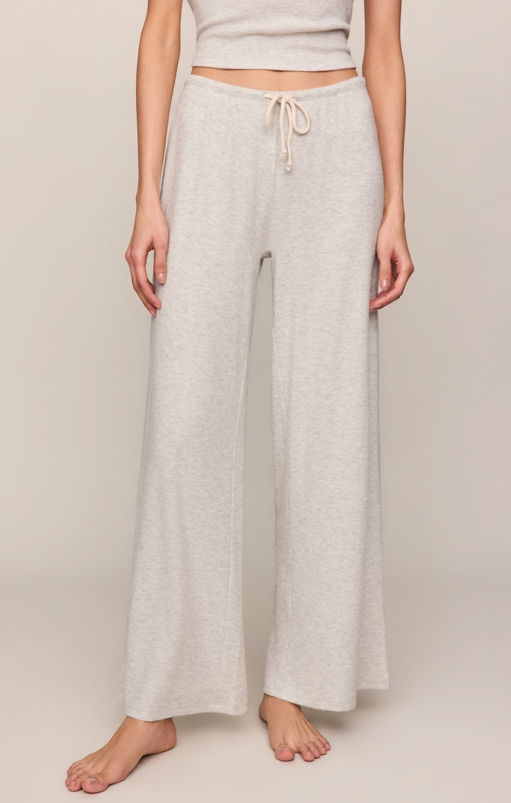 Waffle Brushed Thermal Pants in Feather Grey