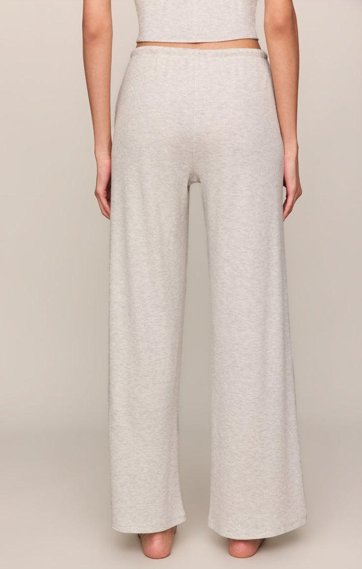 Waffle Brushed Thermal Pants in Feather Grey
