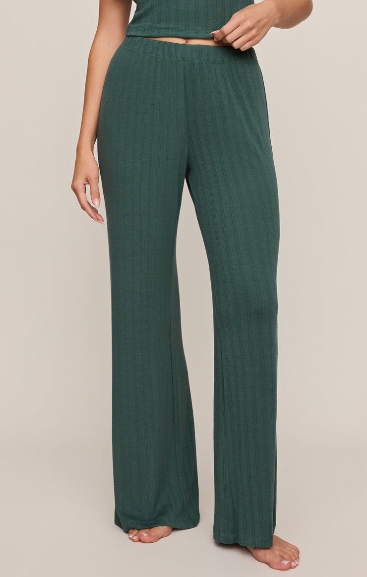 Countryside Pointelle Pants in Emerald Cove