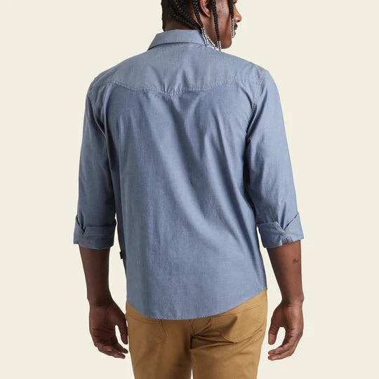 Crosscut Snapshirt in Classic Blue Chambray