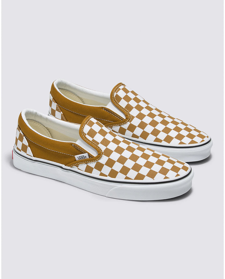 Classic Slip-On in Checkerboard Golden Brown