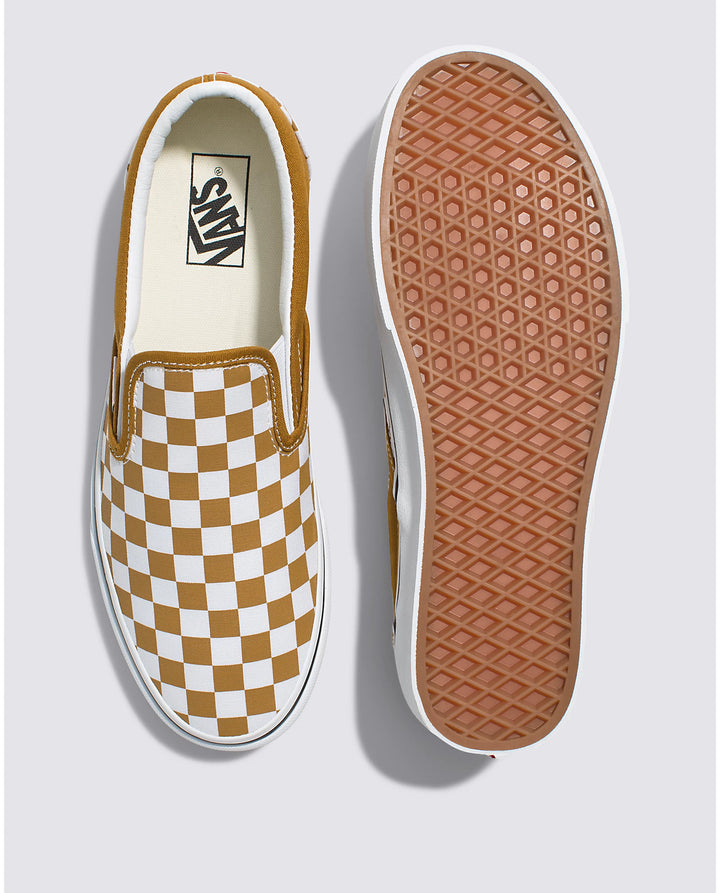 Classic Slip-On in Checkerboard Golden Brown