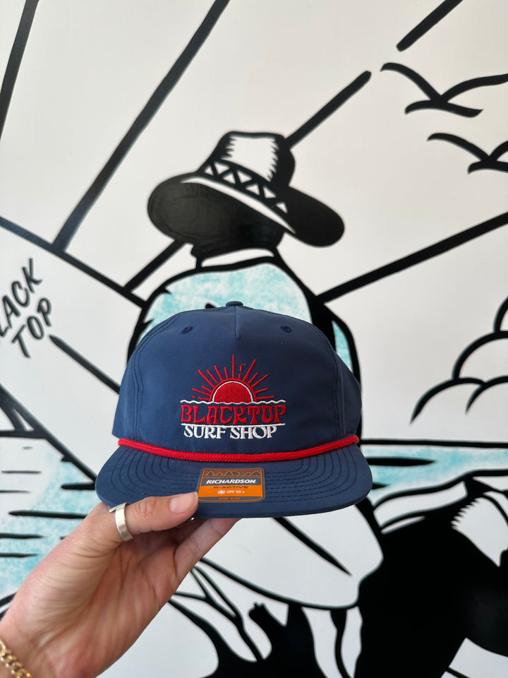 Blacktop Sun Embroidered Trucker Hat in USA