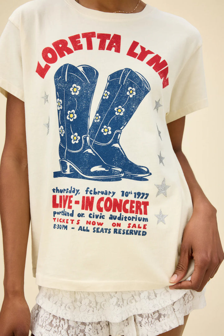 Loretta Lynn In Concert Tour Tee in White