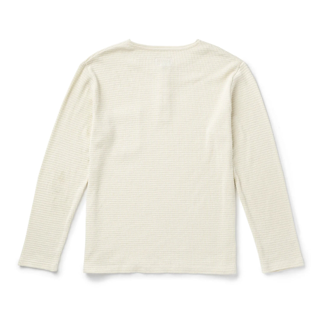 Sawpit Henley LS Thermal in Vintage White