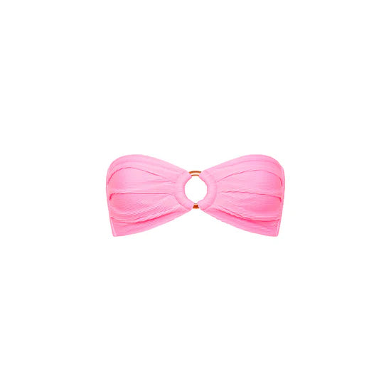 Strapless Bandeau Bikini Top  in Taffy Pink