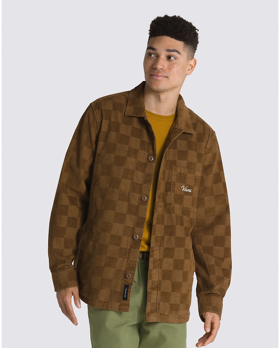 Woll Corduroy Long Sleeve Shirt in Sepia