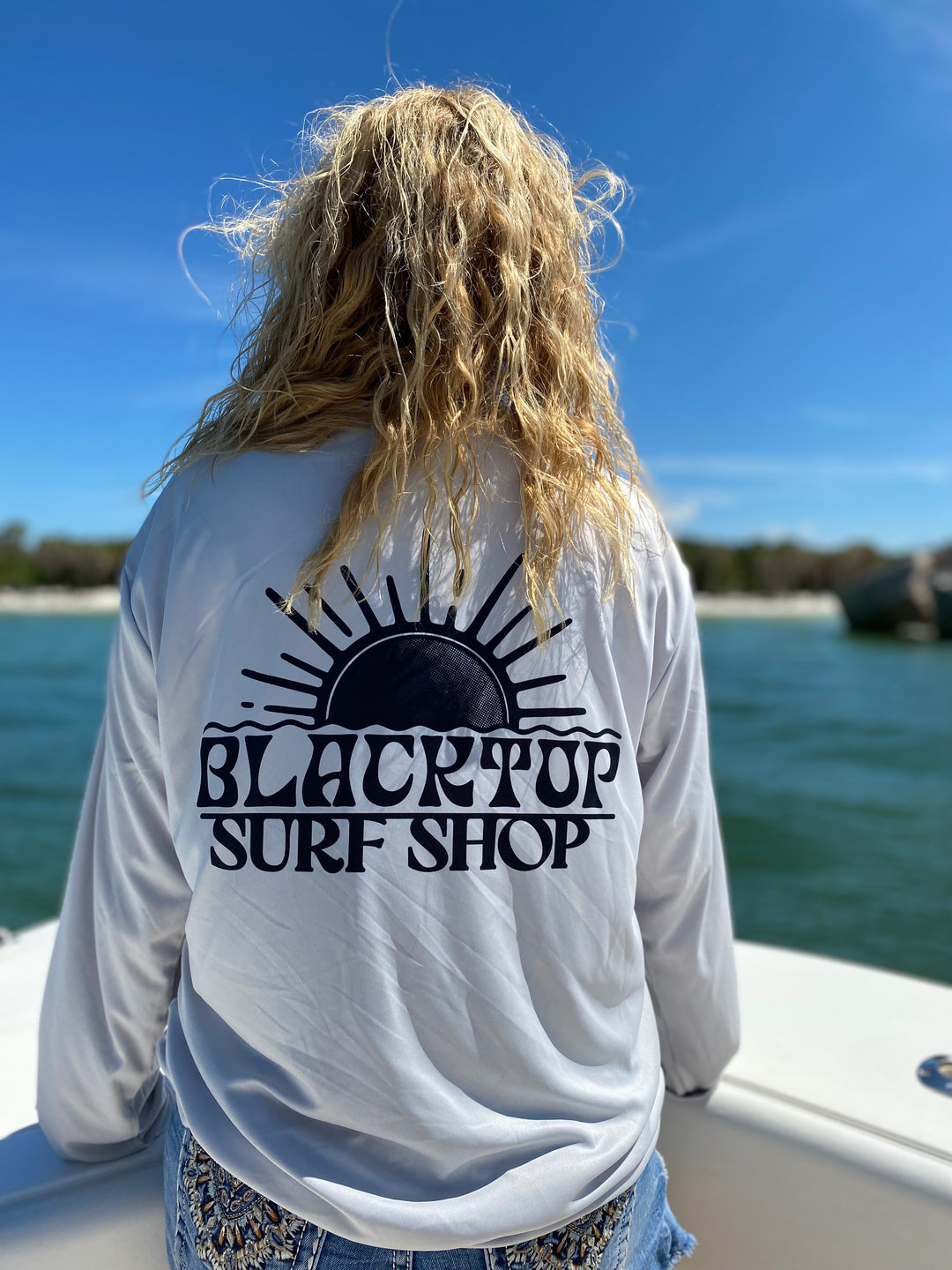 Blacktop Sun Long Sleeve Tee in Ivory
