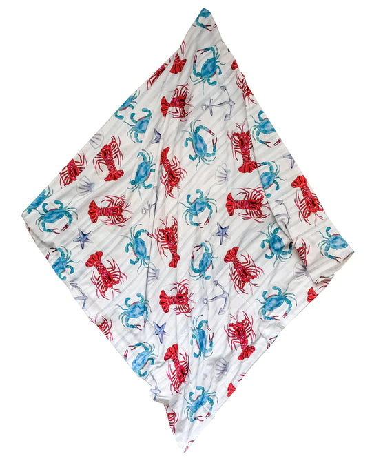 Knit Swaddle - Lobster & Crab