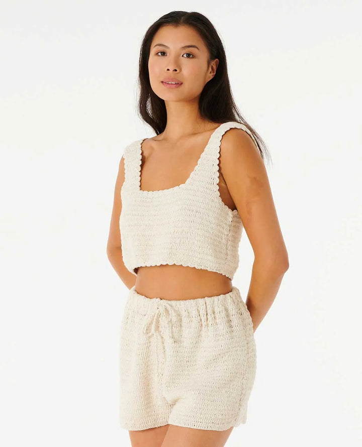 Oceans Together Crochet Top in Off White