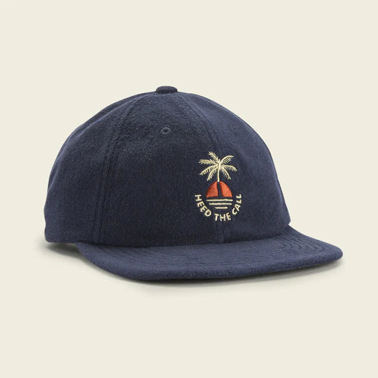 Sunset Palm Terry Strapback Hat in Navy