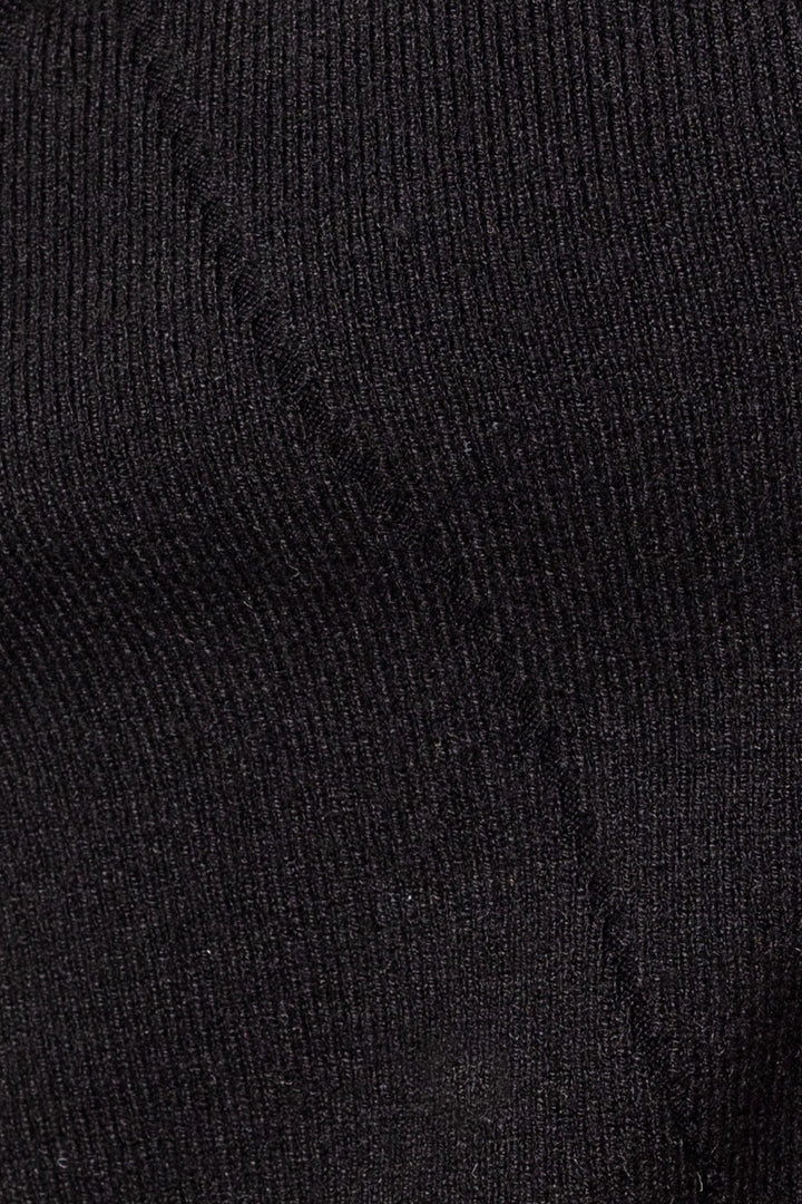 Corset Knit Crop Tank in Black